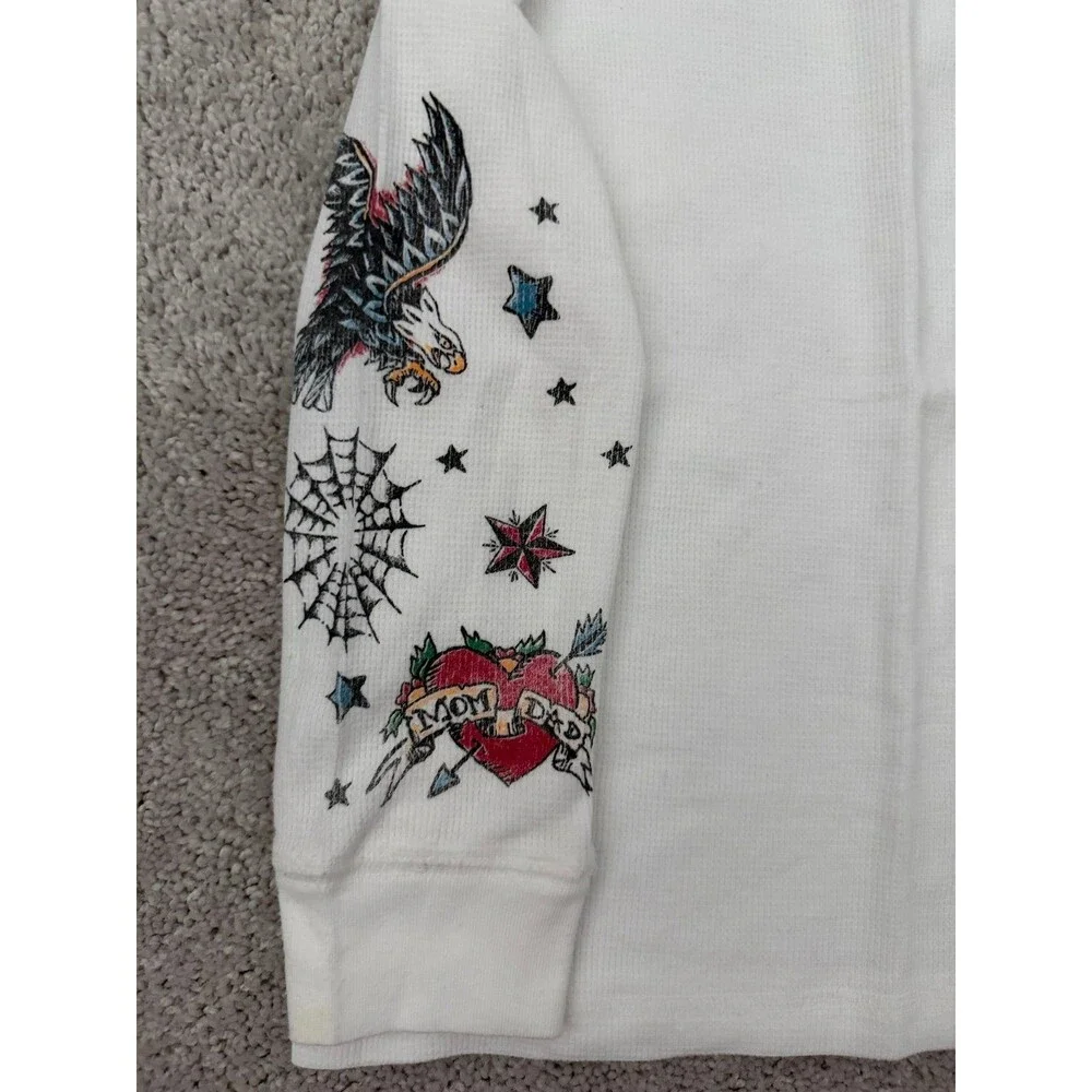Gap Tattoo Waffle Long Sleeve Shirt Boys Size 5